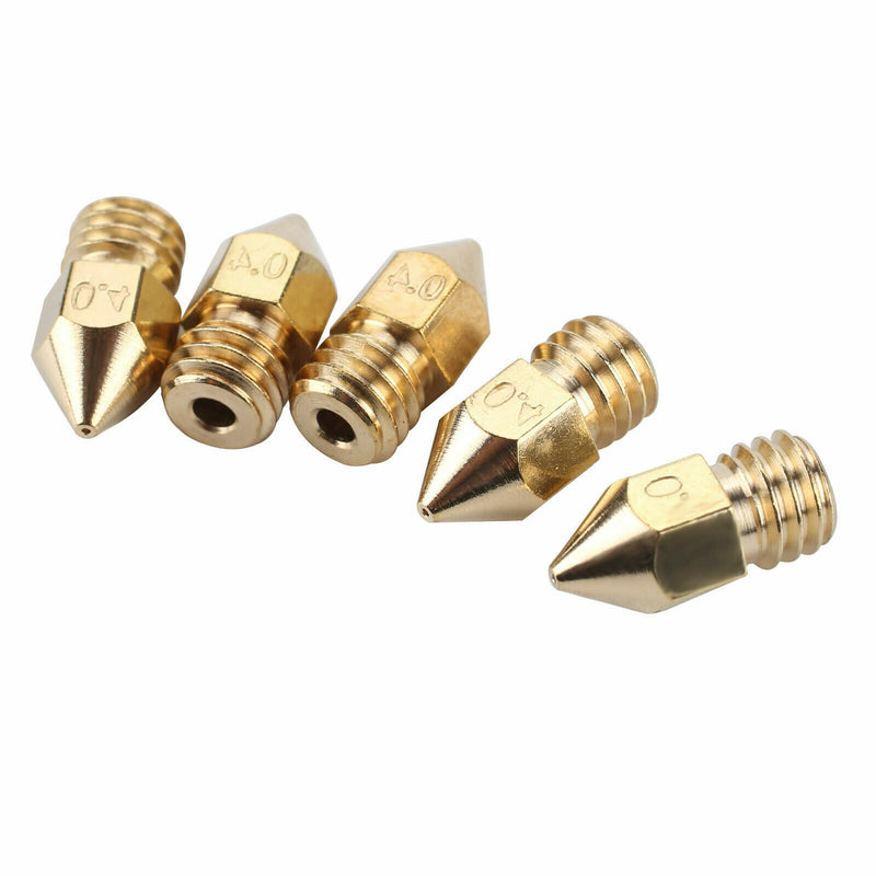 5pcs Creality 3D Printer Extruder Brass Nozzle 0.4mm 1.75mm For CR-10 / 10S