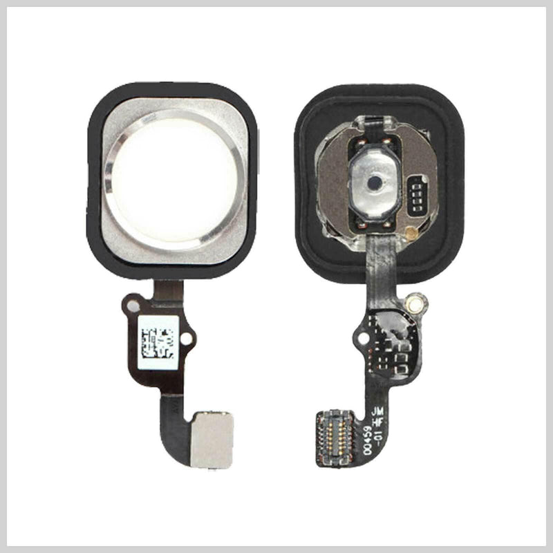 Home Menu Button For iPhone 6s Plus With Flex Cable and Rubber Gasket - White UK