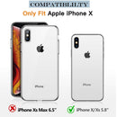 New iPhone X Clear Back Case & 2 Pcs Tempered Glass