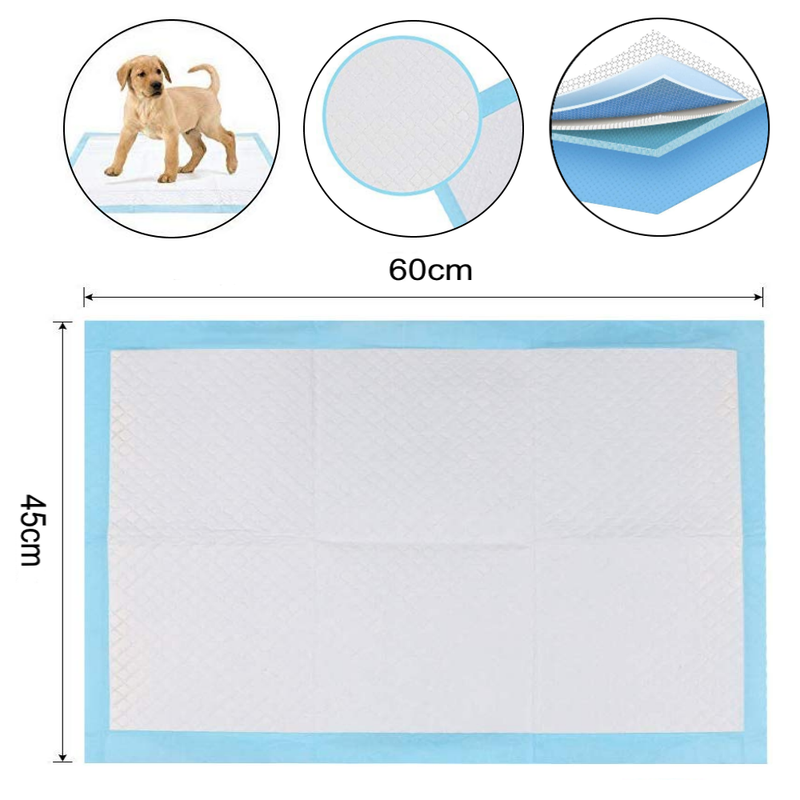 HEAVY DUTY DOG PUPPY LARGE TRAINING WEE WEE PADS PAD FLOOR TOILET MATS 60 x 45cm