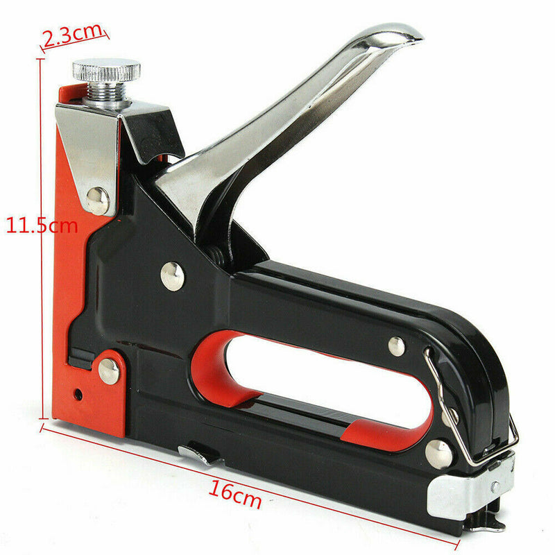 Heavy Duty Staple Gun 8/10/12mm Upholstery Stapler Tacker With 600 Staples Metal