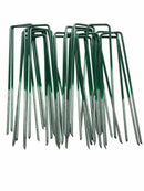 50 PACK GALVANISED U PINS GROUND GARDEN MEMBRANE FABRIC HOOKS PEGS STAPLES