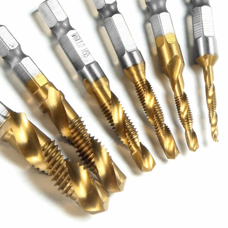 6pcs HSS Countersink Tap Drill Bit Set