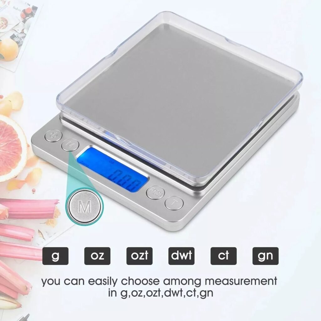 Mini Foler Digital Food Scale Pocket Digital Food Weighing Scale 0.01g–500g LCD - ebuyergate
