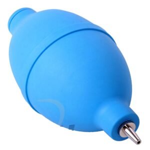 Blue Rubber Oval Camera Lens Cleaning Air Pump Dust Blower