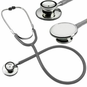 Dual Head Stethoscope for Doctors & Medical Students Grey