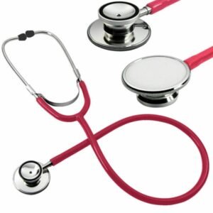 Dual Head EMT Stethoscope Red for Medical Use