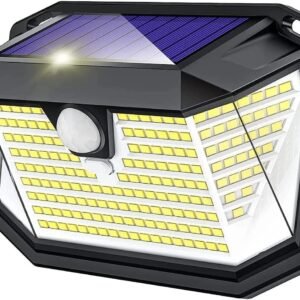 208 LED Solar Motion Sensor Security Wall Light Outdoor