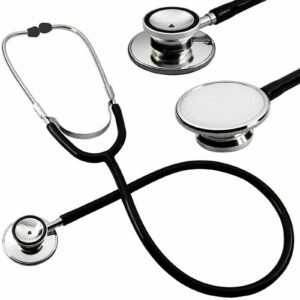 Stethoscope EMT Dual Head for Doctor Nurse Vet Medical Student Health Care Pro,Black