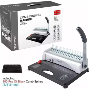 Binding Machine, 21-Hole, 450 Sheet, Spiral Binding Machine with Starter Kit 100
