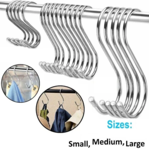 Quality Stainless Steel S Hooks Kitchen Meat Pan Utensil Clothes Hanger Hanging