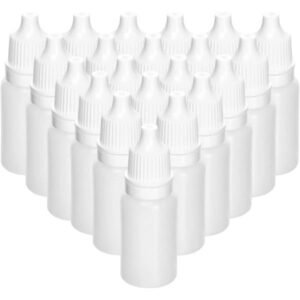 50 Pcs 5ml Dropper Bottles Empty Plastic Liquid Care Droppers