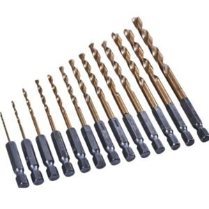 13pc HSS Drill Bit Set 1.5–6.5mm for Metal, Wood & Plastic