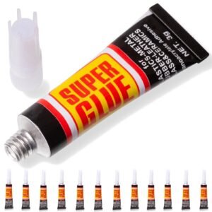 12 x 3g Super Glue Extra Strong Bond Adhesive for Plastic, Glass, Wood, Rubber & Metal