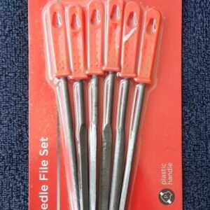 6PC Precision Steel Needle File Set with Plastic Handles Fine Finishing Tool