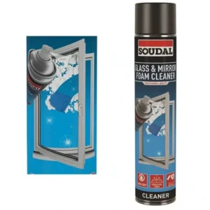 750ML Soudal Glass & Mirror Foam Cleaner  Fast Acting, Non-Smear Finish