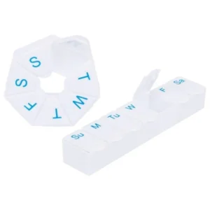 2pcs Weekly Pill Box Daily Organizer Medicine Tablet Storage Dispenser 7 Day