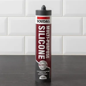 Soudal Multi-Purpose Silicone Sealant White 270ml Waterproof, Flexible & UV Resistant