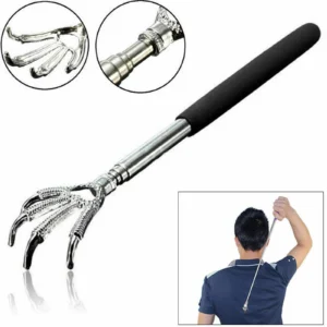 EAGLE CLAW Metal Back Scratcher Black Telescopic Extendable Massager