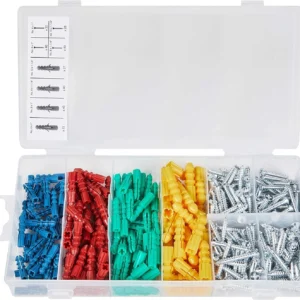 285PC Wall Plugs Set Assorted Mixed Raw Plugs Anchors & Screws Kit