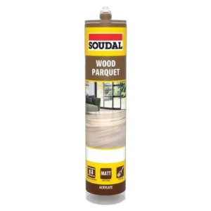 Soudal Wood & Parquet Sealant  290ml Eco-Friendly Acrylic Polymer, Mocca