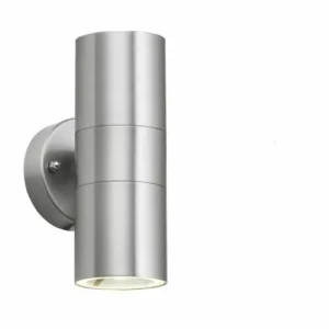Stainless Steel Up Down Wall Light GU10 IP44 Double Outdoor Wall Light