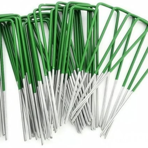 50 Pcs Galvanised Steel U Shaped Garden Pegs Heavy Duty Ground Stakes